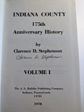 5-Volume Set SIGNED Indiana County PA 175th Anniversary History by Clarence Stephenson
