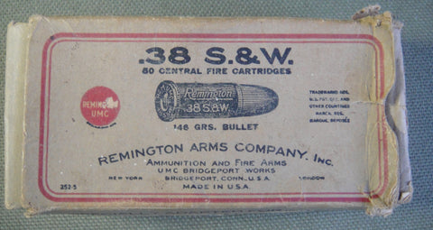 .38 S&W Central Fire Cartridges box