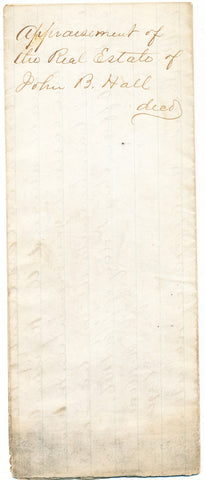 1866 Appraisal for real estate of John B. Hall, Raccoon Twp., Beaver Co., PA