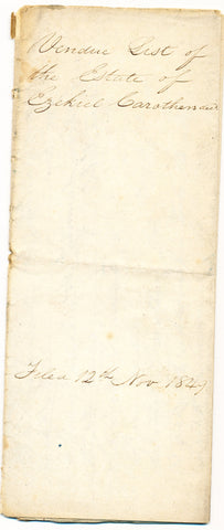 1849 Vendue List - Ezekiel Carothers, Beaver Co., PA