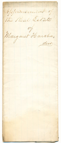 1864 Appraisal for real estate of Margaret Harsha, Greene Twp., Beaver Co., PA