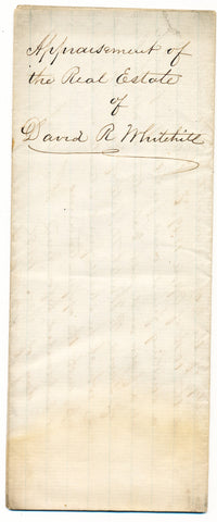1865 Appraisal for real estate of David R. Whitehill, Hanover Twp., Beaver Co., PA