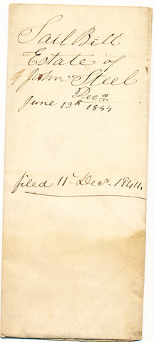 1844 Vendue List - John Steel, Beaver Co., PA