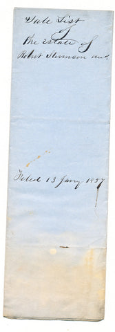 1856 Vendue List - Robert Stevenson, Beaver Co., PA