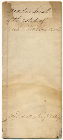 1847 Vendue List - Richard Walton, Beaver Co., PA