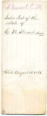 1866 Vendue List - C. M. Stewart, Beaver Co., PA