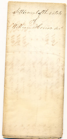 1846 Estate Accounting - William Herron, Beaver Co., PA