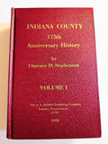 5-Volume Set SIGNED Indiana County PA 175th Anniversary History by Clarence Stephenson