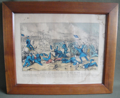 "Battle of Fredericksburg, VA. Dec. 13th, 1862" - hand-colored lithograph