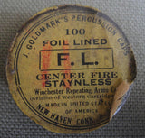 J. Goldmark's Percussion caps, pistol size, foil lined