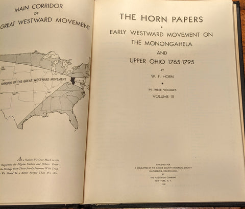 Horn Papers Vol. III -- 1700s Maps of Land Patents in Greene, Washington, and Fayette Counties, Pennsylvania