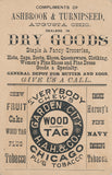 Victorian Trade Card - Wood Tag Plug Tobacco - Ashbrook & Turnipseed, Augusta, Ohio