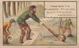 Victorian Trade Card - Excelsior Clothiers Cleveland, Ohio - Ice Rescue scene