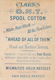 Victorian Trade Card - Clark's O.N.T. Spool Cotton - A-Head of All of Them