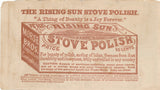 Victorian Trade Card - Rising Sun Stove Polish - Goat in Mrs. Murphy's Kitchen