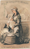 Victorian Trade Card - Conqueror Wringer - Mother and baby - Thomas Hutson, Mayville, New York