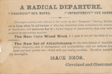 Victorian Trade Card - Violetta - Mack Bros. Cleveland and Cincinnati, Ohio - Domestic Sewing Machines