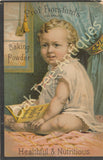Victorian Trade Card - Prof. Horsford's Phosphatic Baking Powder - Child with Cookbook