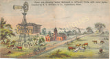 Victorian Trade Card - B.S. Williams & Co., Kalamazoo, Mich. - Farm Job - water windmill and cattle