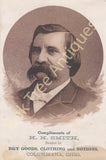 Victorian Trade Card - H. H. Smith Dry Goods - Columbiana, Ohio