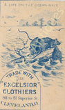 Victorian Trade Card - Excelsior Clothiers Cleveland, Ohio - A Life on the Ocean-Wave - Rats