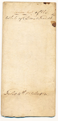 1846 Vendue List - David Trindle, Beaver Co., PA