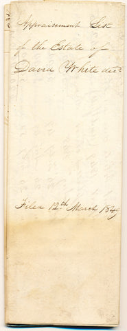1849 Appraisal for property of David White, Shenango Twp., Beaver Co., PA