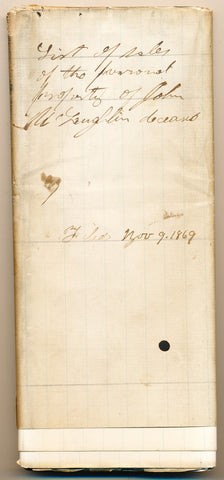 1869 Vendue List - John McLaughlin, Beaver Co., PA