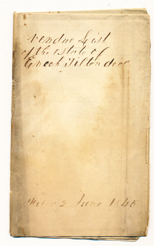 1845 Vendue List - Enoch Tilton, Beaver Co., PA