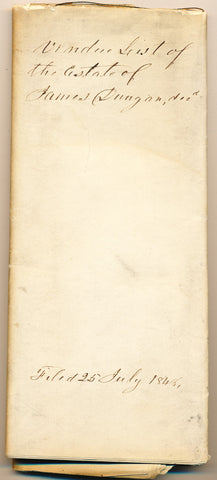 1843 Vendue List - James Dungan, Beaver Co., PA