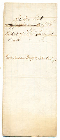 1859 Vendue List - Thomas Searight, Beaver Co., PA