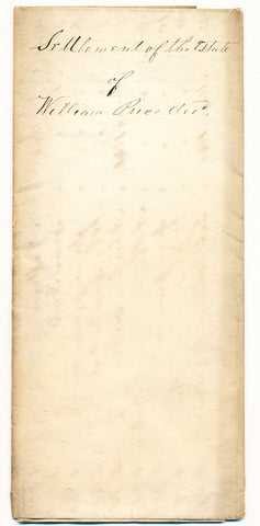 1845 Estate Accounting - William Price, Beaver Co., PA