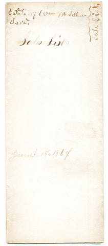 1867 Vendue List - William McLellan, Pulaski Twp., Beaver Co., PA