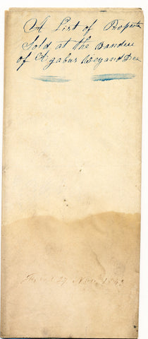 1843 Vendue List - Agabus Weyand, Beaver Co., PA