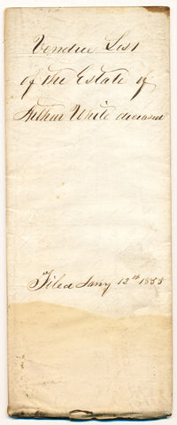 1855 Vendue List - Arthur White, Beaver Co., PA